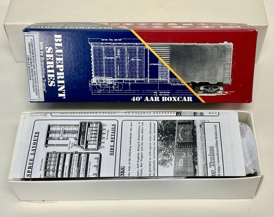 Branchline HO Blueprint Series Kit 40' AAR Boxcar 1608 Pennsylvania Car #600538 Foto 2 de 4