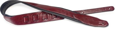 Guitar Strap, Red, Faux Leather, Triangular End