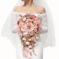 Alecono Wedding Bouquets for Bride, 10 in Bridal Bouquets for Bride, Artifici...