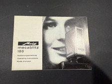 Metz Mecablitz 180 Camera Flash Operating Instructions