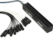 Whirlwind Mini 12 12 Channel Low Profile Audio Drop Snake - 25'
