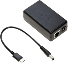 USB-C Poe Splitter Gigabit, Poe to USB-C 5V/4A Power Supply for Raspberry Pi 4 a