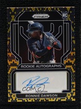 2022 Panini Prizm Rookie Snakeskin 19/35 Ronnie Dawson #RA-DN Auto 04t5