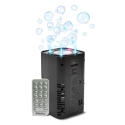 IBIZA BUBBLE-DREAM Seifenblasenmaschine mit LED Effekt Fernbedienung Party Disco