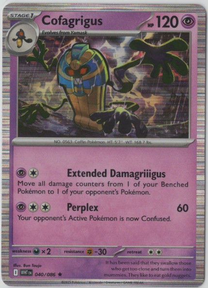 Cofagrigus 040/086 - Holo Rare - White Flare - NM/M