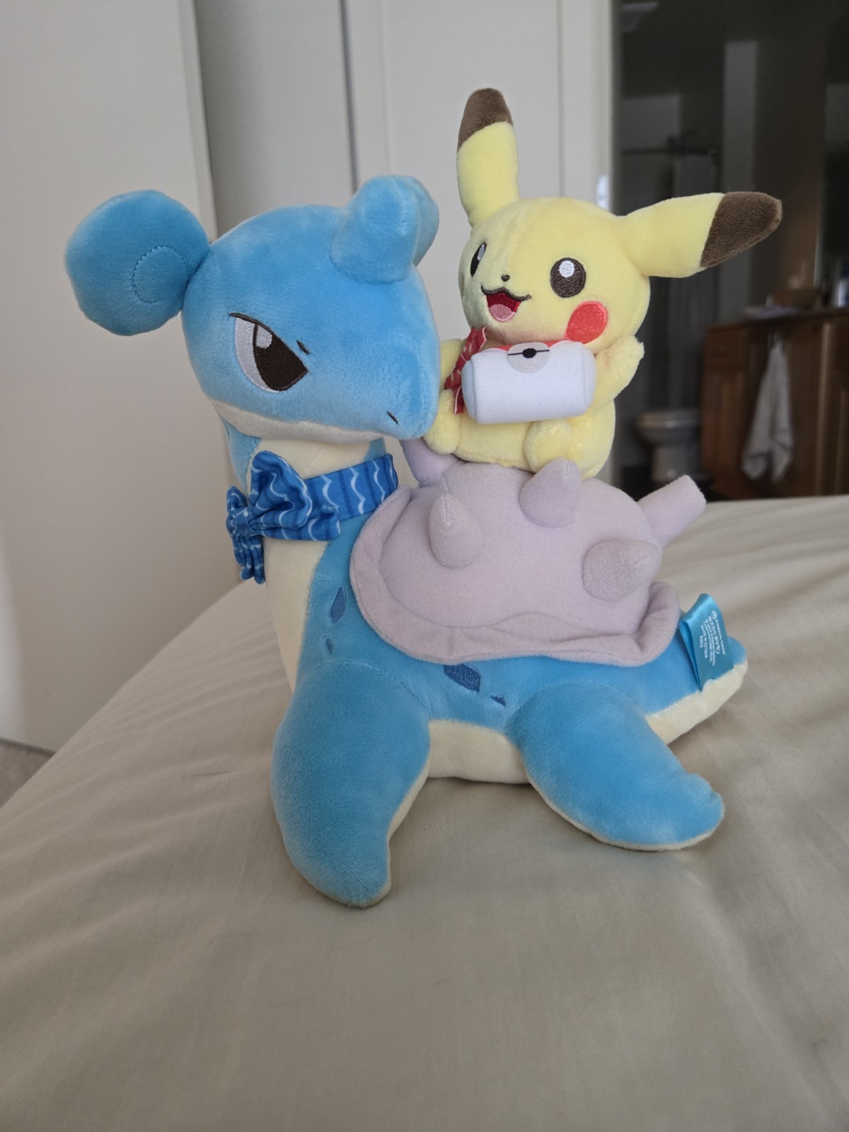 Pikachu Riding Lapras 2018 Original Pokemon Center Plush