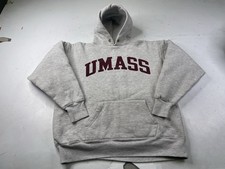 Vintage Champion Reverse Weave Pullover Hoodie Sweatshirt Double Face UMASS USA