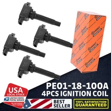 Set of 4 durable Genuine Ignition Coil PE01-18-100A Brand new Replacement part