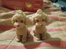 New Tan poodle dog keyring Keychain key chain ring bag charm X2 Happy Mistake