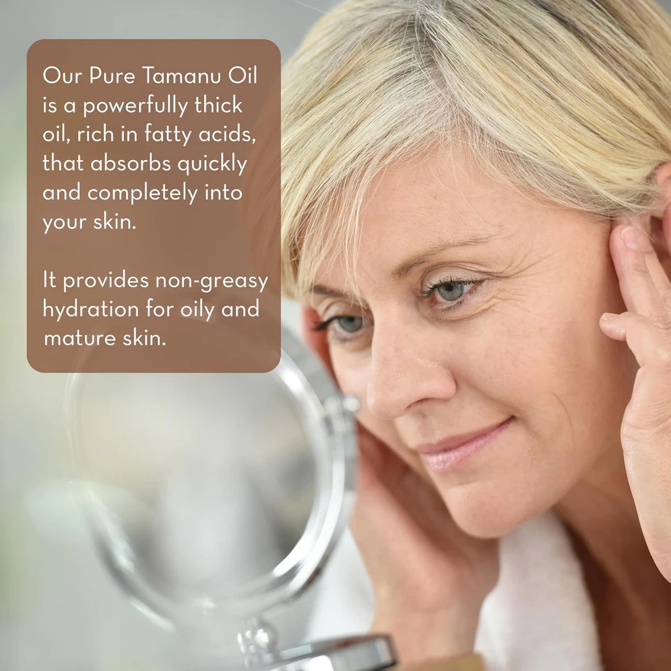 Tamanu Oil - Cold Pressed for Psoriasis, Eczema, Acne Scars, Rosacea Relief - Image 2 of 4