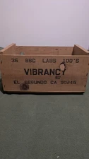Vintage wood crate - Vibrancy BBC laboratory-small 13' wide 6' height 