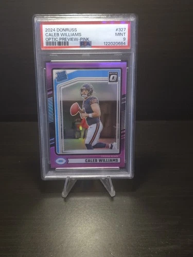 2024 Donruss Optic Preview Pink #327 Caleb Williams RC Rated Rookie PSA 9