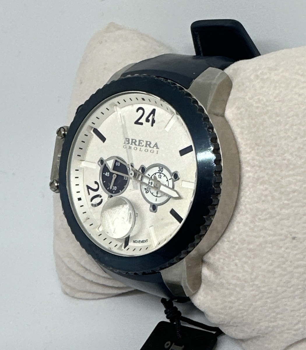 Brera Orologi BRML2C48 Men's Blue Rubber Strap Analog Dial