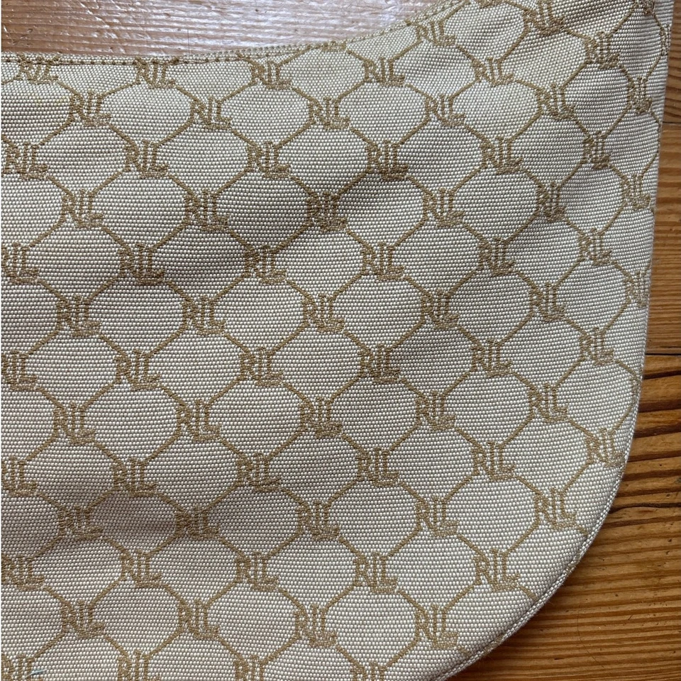 Ralph Lauren Bolso de Lona Cuero Correa Ajustable Monedero Hobo Bolso de Hombro Foto 2 de 4