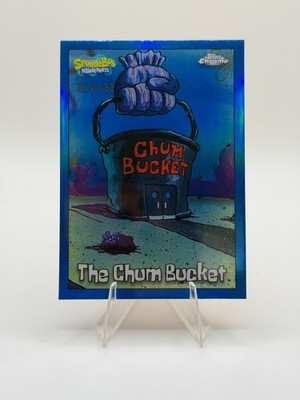 Topps Chrome SpongeBob The Chum Bucket Blue Refractor /150 NM