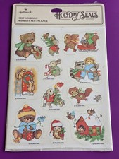 VTG 1982 Hallmark Holiday Seals Christmas Ani...