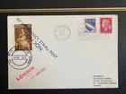 1971 UK POSTAL STRIKE COVER LONDON TO FRANCE LE HAVRE STAFFA STAMP FIRST DAY