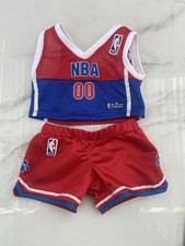 Build A Bear NBA Jersey Basketball Uniform 00 BAB  Red & Blue Accessories