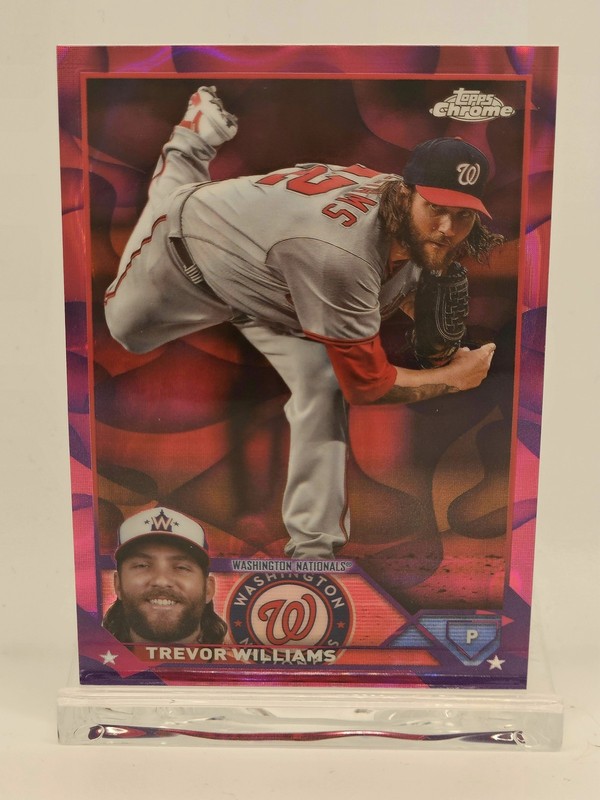 2023 Topps Chrome Update Series Trevor Williams Magenta Lava Lamp /299 Nationals