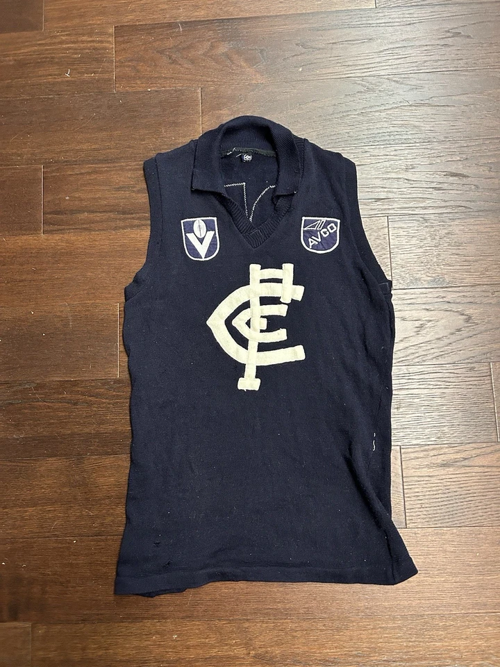 Camiseta de fútbol americano vintage Jezza años 80 CARLTON BLUES VFL Guernsey #25 Alex Jesaulenko Foto 2 de 4