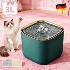 Katzenbrunnen 3L Edelstahl Trinkbrunnen für Katze Kabellos Leise Trinkbrunnen