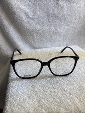 Dior Womens Mini CD O S1I Large Square Thin Eyeglasses Black