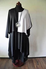Layered Look BIG Short Overlay BLACK & WHITE 44,46,48,50,52,XL,XXL,XXXL