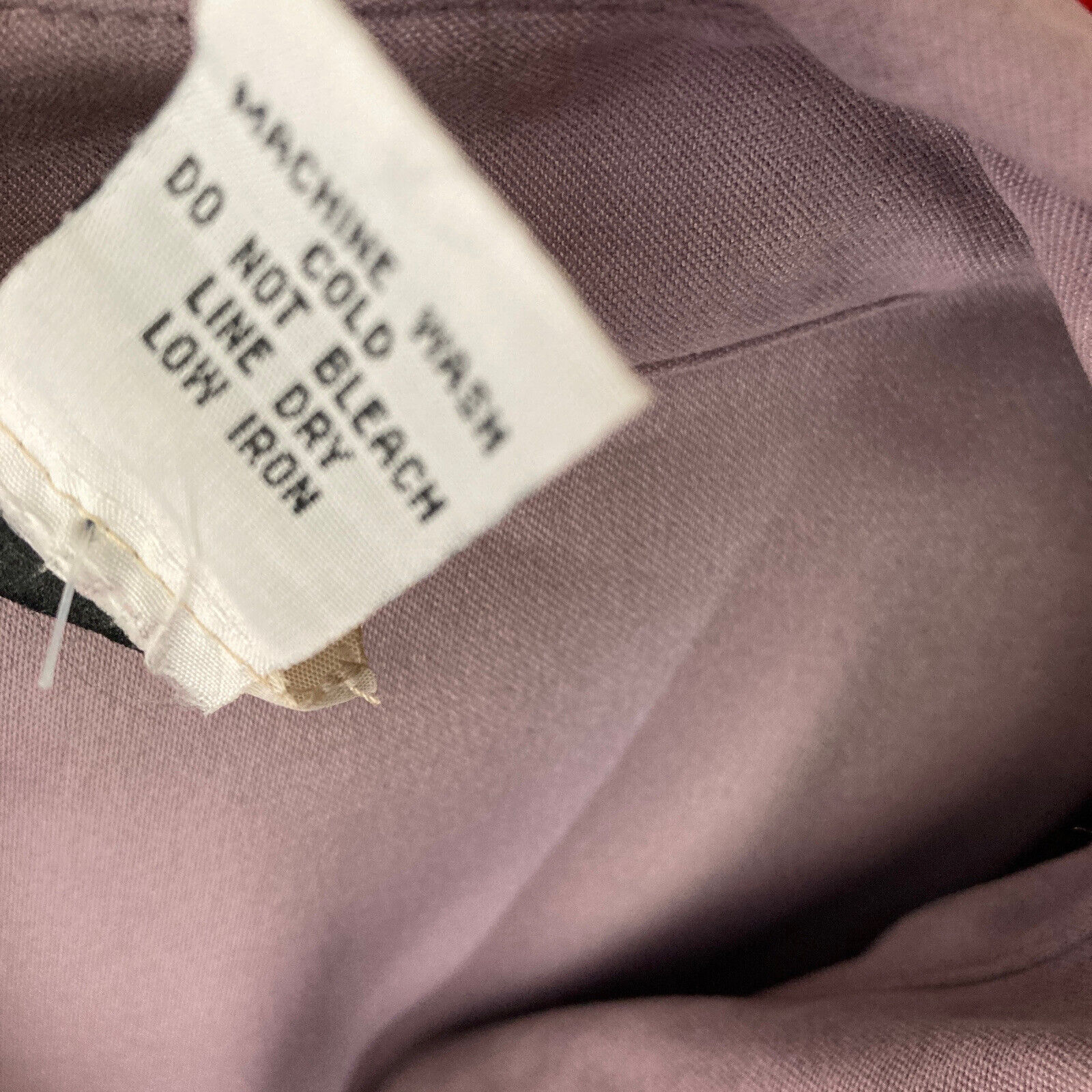 Vintags Teddi Shirt Button Front Large Lilac Embr… - image 4