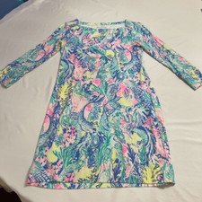 LILLY PULITZER UPF 50 Sophie Dress  Mermaids Cove Dress Size XS