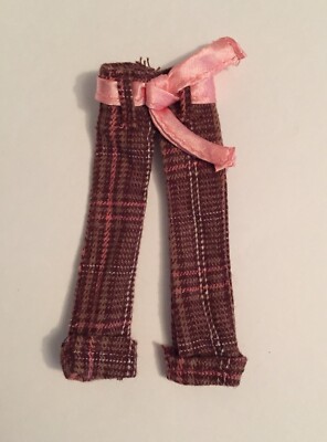 BRATZ 10'' DOLL CLOTHES PANTS HEAD GAMEZ 2005 FASHION PACK BROWN PINK TWEED PANTS