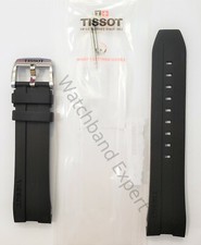 Original Tissot PRC200 For CASE-BACK  T055427A Black Rubber Watch Band Strap