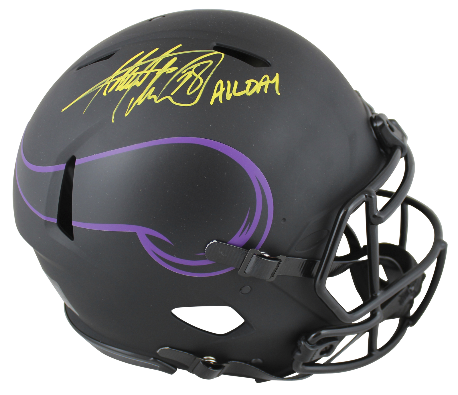 Adrian Peterson Autographed Signed Vikings All Day Eclipse F/S Speed Proline Helmet Beckett Wit 