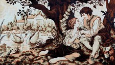 Needlepoint tapestry painted canvas A1070 - Love. 32"x52" GobelinL