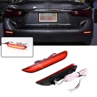 Red Rear Bumper Brake Lights w/Sequential Turn Signal For Infiniti Q50 QX Nissan