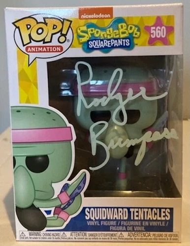 Rodger Bumpass Squidward Tentacles Spongebob Squarepants #560 Signed Funko PSA