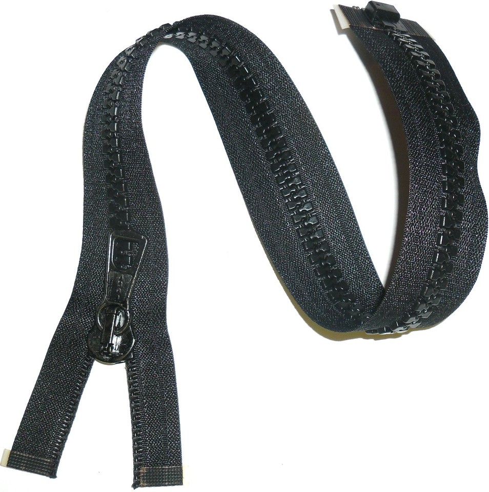 YKK VISLON #8VS Plastic One-Way Open End Zipper - Black