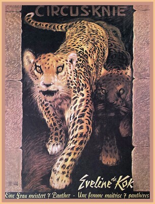 10401.Decor Poster.Room wall art home interior design.Circus Leopard.Eveline