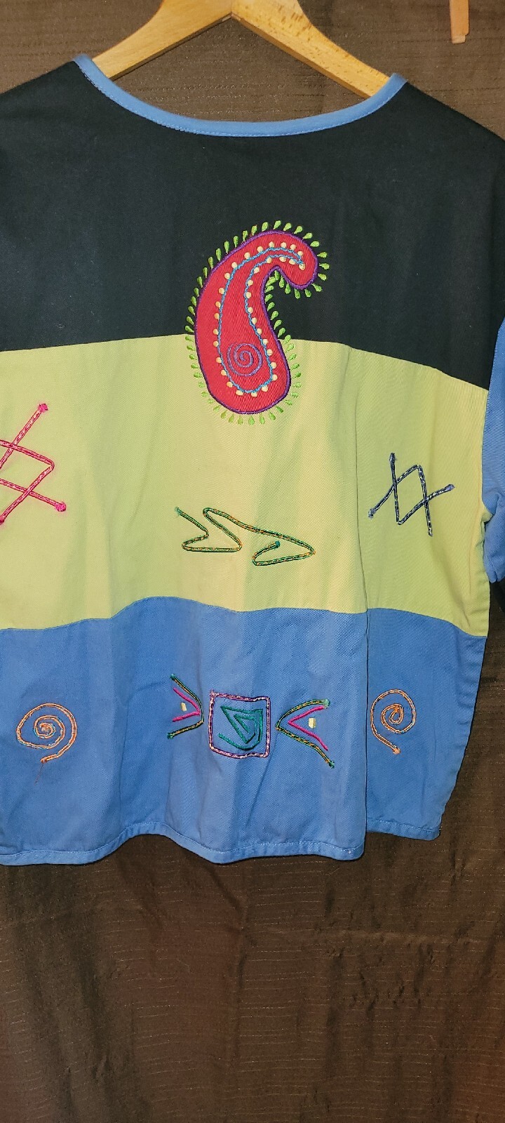 VTG New Direction SZ SMALL Patchwork Embroidered … - image 7