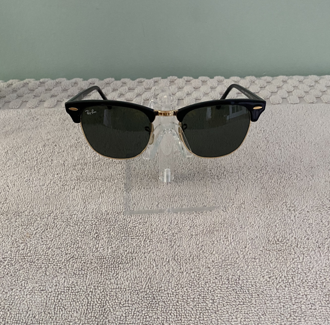 Ray-Ban Clubmaster Sunglasses RB3016 W0365 51-21 Black Frames
