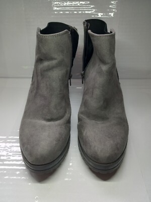 New Look Women's Grey Faux Suede Ankle Boots UK Size