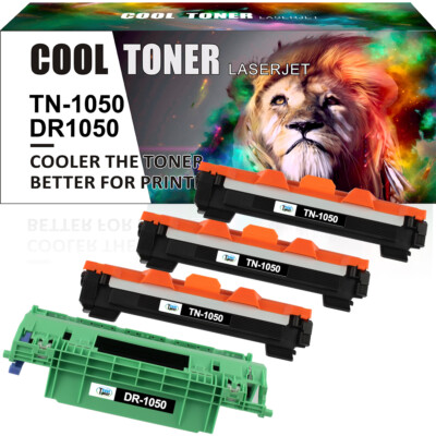 3 Toner & Trommel compatible with Brother TN1050 DR-1050 MFC1810 HL1112A HL1210W