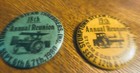 1980 &1981 Stumptown Steam Threshers Club Tractor Antique Gas Engine Button Pins — photo 1