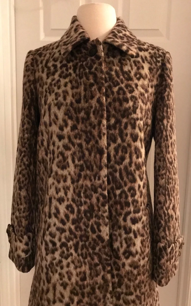 J crew leopard best sale topcoat