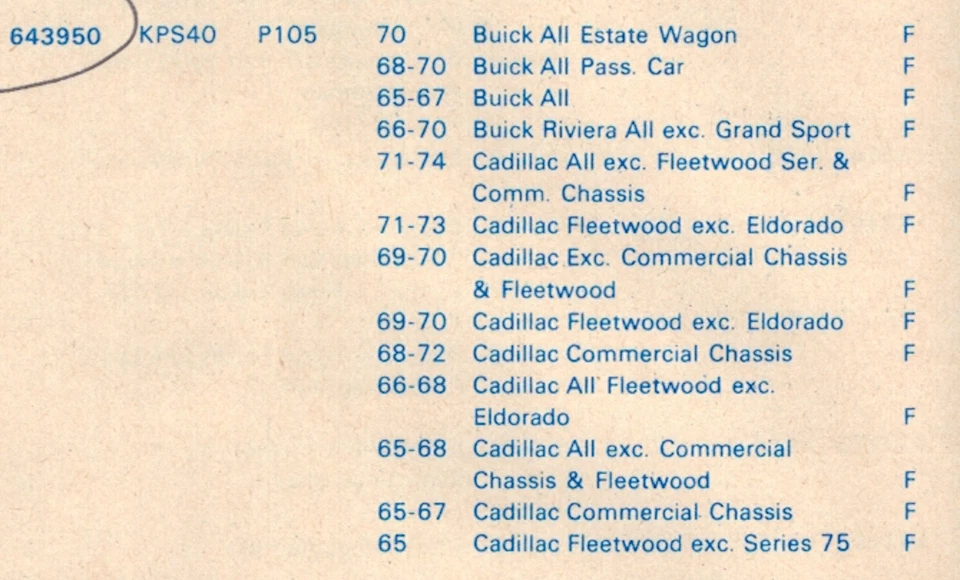 Amortiguadores delanteros Buick 1968-70 para coches de pasajeros 1969-70 Cadillac Fleetwood Armstrong Foto 3 de 3