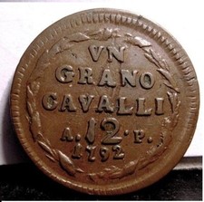 NAPOLI -FERDINANDO IV Grano da 12 Cavalli 1792 (BB/SPL)  sig./periz.to