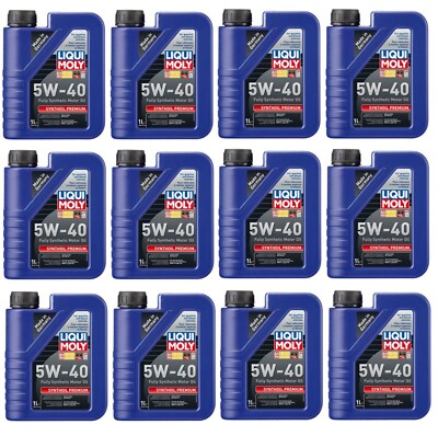 12 Liters Engine Motor Oil Liqui Moly Premium Fully Synthetic 5W-40 for Mercedes