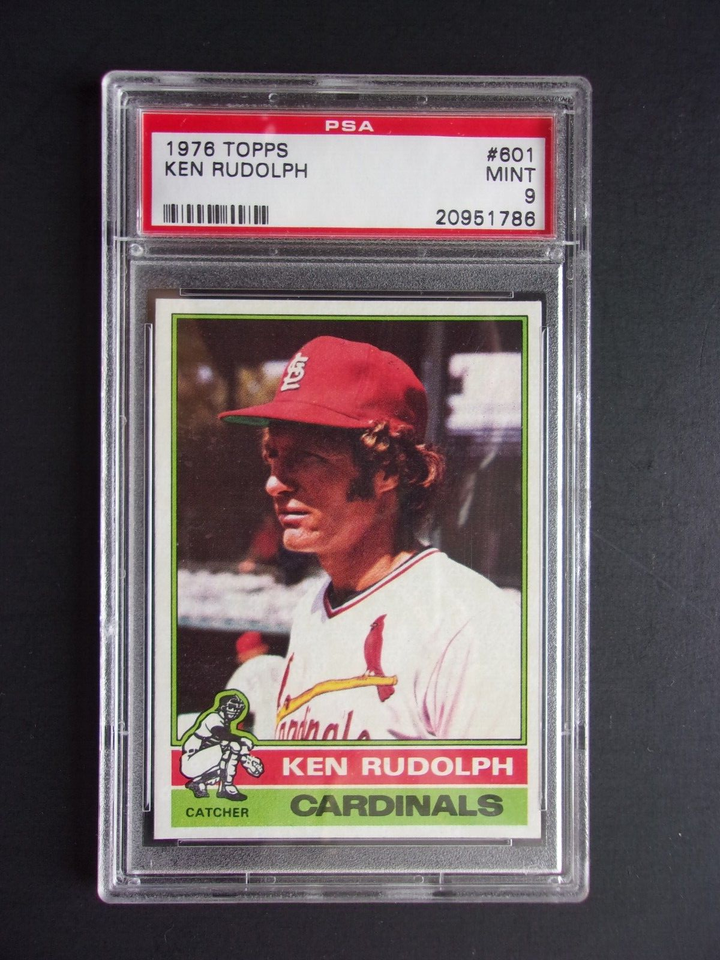 1976 Topps Baseball, Ken Rudolph, St. Louis Cardinals, Card# 601, PSA-9 ...