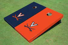 University of Virginia Alternating Solid Cornhole Boards