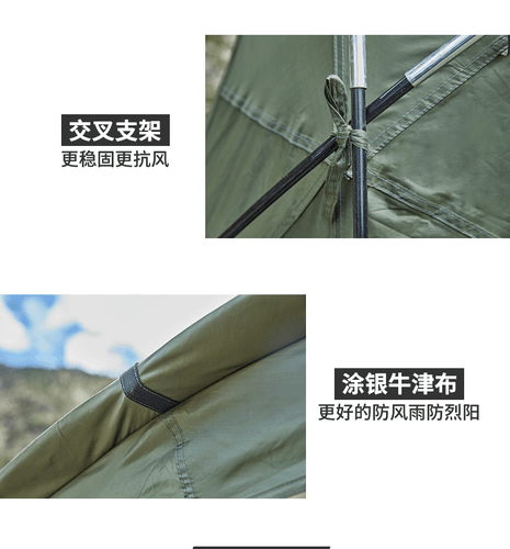 NEW 4.1m PICNIC CAMPING DOME SHADE SHELTER GAZEBO - BONUS 2 x SUNWALLS (Green) - Picture 4 of 5