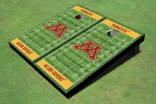 University of Minnesota Gold Matching Football Field Custom Cornhole Boards